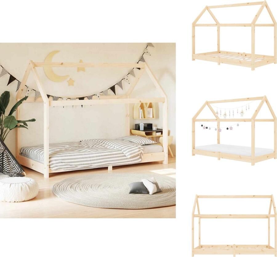 VidaXL Houten bedframe Boomhut-stijl 146 x 78 x 132 cm Geschikt voor 70 x 140 cm matras Massief grenenhout Bed - Foto 7