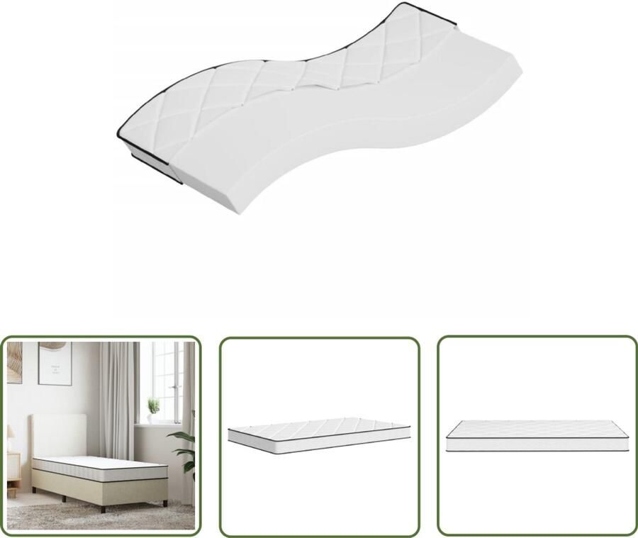 The Living Store Schuimmatras voor kinderen middelzacht 80x160 cm Schuimmatras Kindermatras Matras 80x160 Matras Voor Kinderen Tweepersoonsmatras