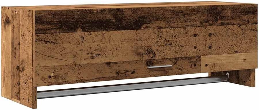 VidaXL Kledingkast 100x32 5x35 cm Oud Houtkleurig Kledingkast Kleerkasten Opbergkast Kast