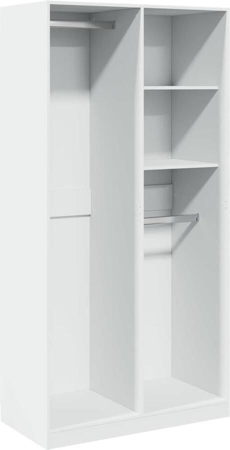 VidaXL Kledingkast 100x50x200 cm bewerkt hout wit