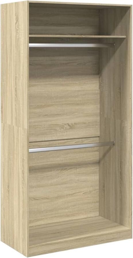 VidaXL Kledingkast 100x50x200 cm Sonoma Eiken Kledingkast Kledingkasten Klerenkast Garderobekast