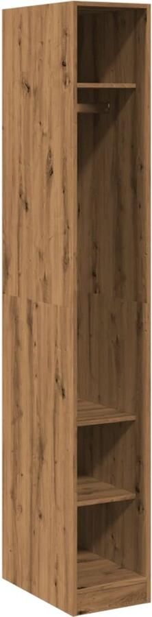 VidaXL Kledingkast 30x50x200 cm bewerkt hout artisanaal eikenkleur