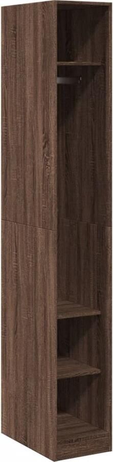VidaXL Kledingkast 30x50x200 cm bewerkt hout bruin eikenkleur