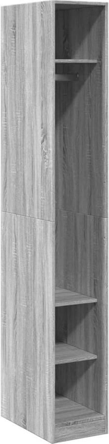 VidaXL Kledingkast 30x50x200 cm bewerkt hout grijs sonoma eikenkleur - Foto 2