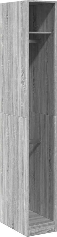 VidaXL Kledingkast 30x50x200 cm bewerkt hout grijs sonoma eikenkleur
