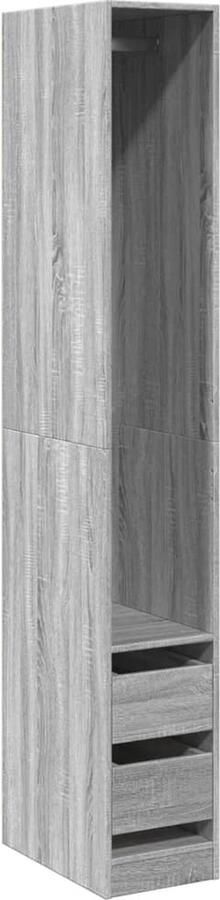 VidaXL Kledingkast 30x50x200 cm bewerkt hout grijs sonoma eikenkleur