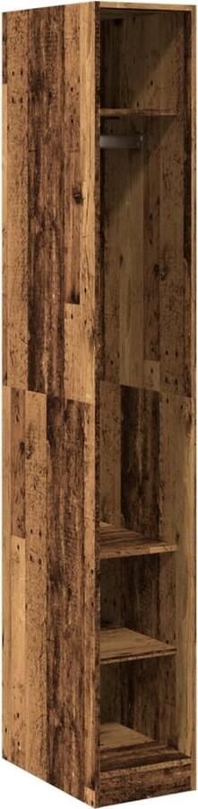 VidaXL Kledingkast 30x50x200 cm bewerkt hout oud hout - Foto 2