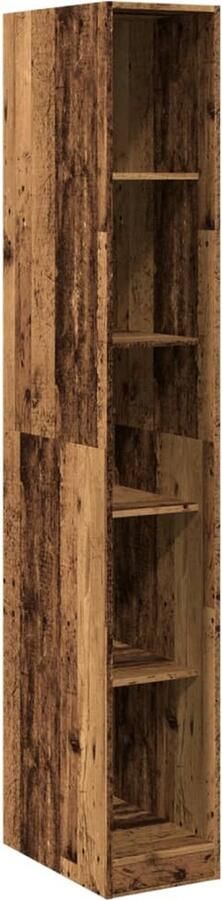 VidaXL Kledingkast 30x50x200 cm bewerkt hout oud hout