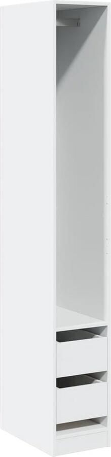 VidaXL Kledingkast 30x50x200 cm bewerkt hout wit