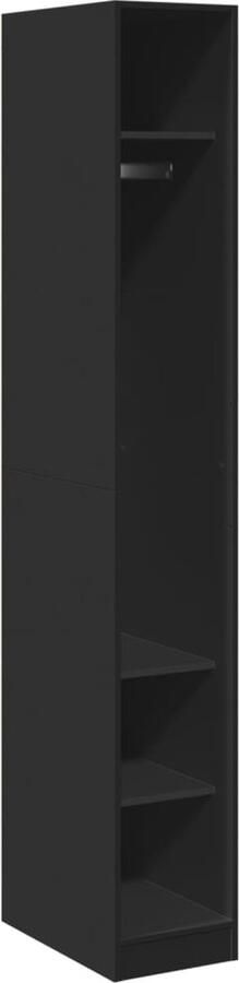 VidaXL Kledingkast 30x50x200 cm bewerkt hout zwart