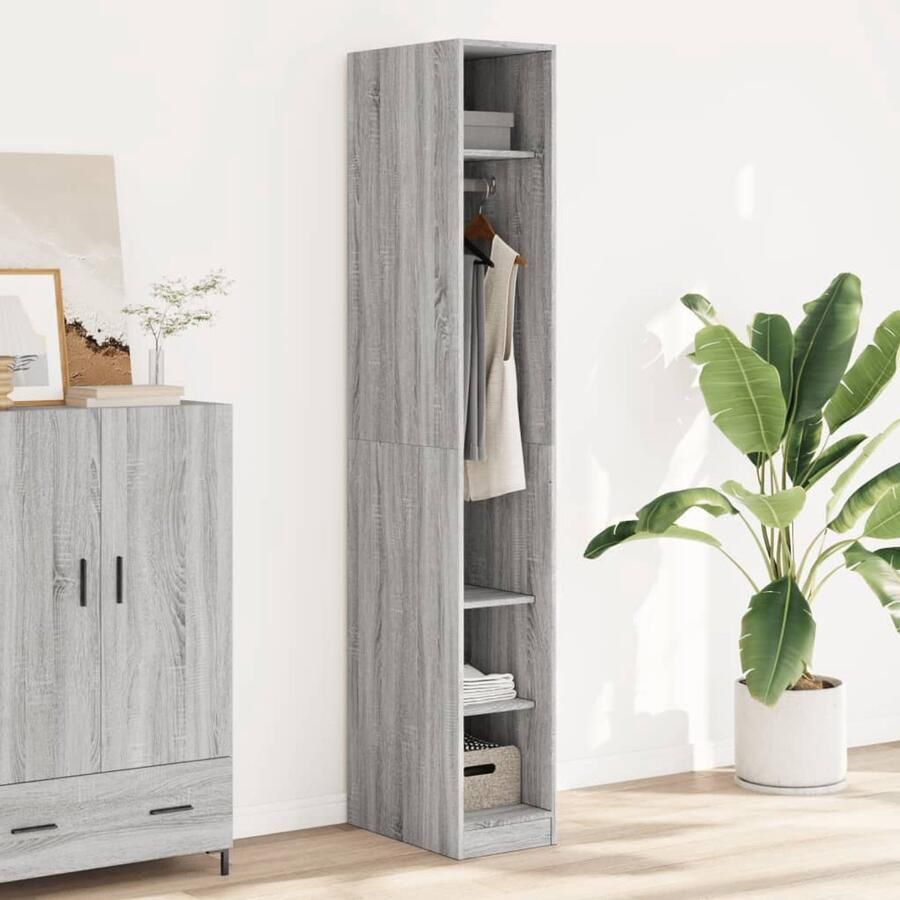 VidaXL Kledingkast 30x50x200 cm Grijs Sonoma Eiken Kledingkast Kledingkasten Klerenkast Garderobekast