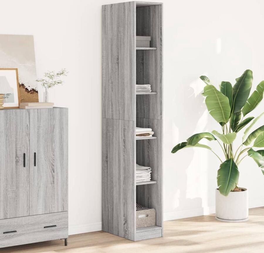 VidaXL Kledingkast 30x50x200 cm Grijs Sonoma Eiken Kledingkast Kledingkasten Klerenkast Garderobekast