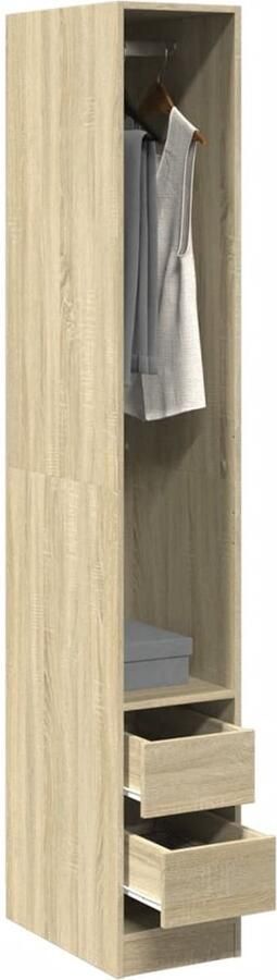 VidaXL Kledingkast 30x50x200 cm Sonoma Eiken Kledingkast Kledingkasten Klerenkast Garderobekast