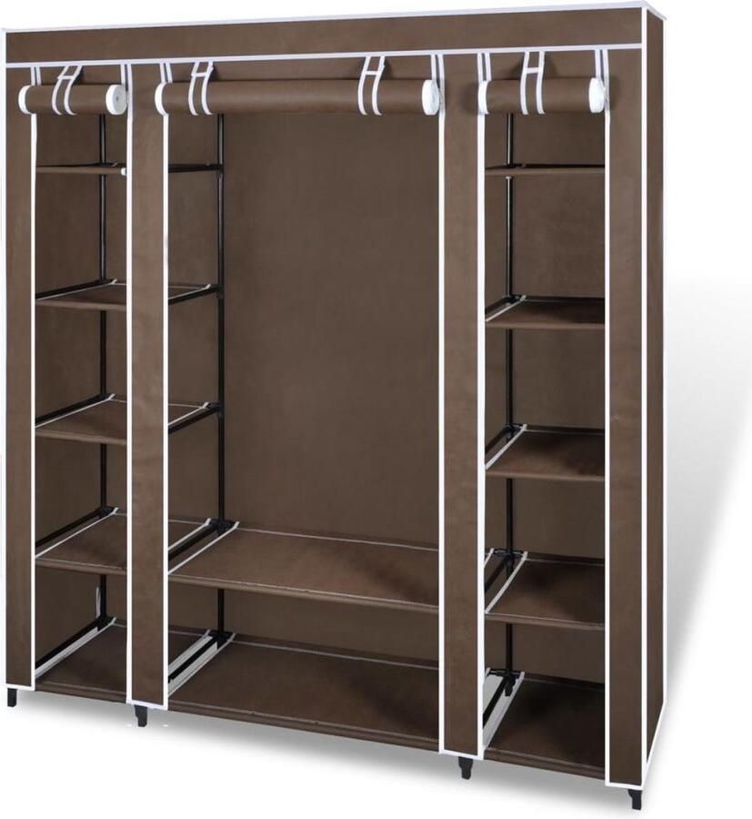 VidaXL Kledingkast 45x150x176 cm -nonwoven stof bruin