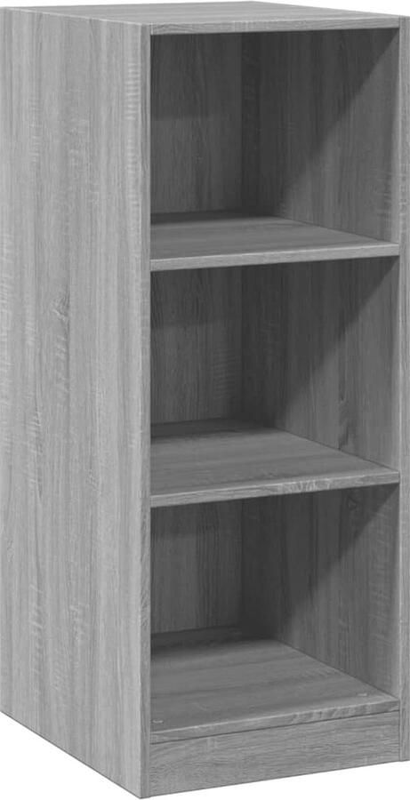 VidaXL Kledingkast 48x41x102 cm Grijs Sonoma Eiken Kledingkast Garderobe Kleding Rek Bergruimte Houten Kast Grijze Kast Kompakte Kast Klein Appartement