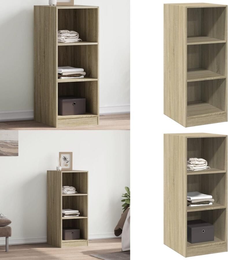 VidaXL Kledingkast 48x41x102 cm bewerkt hout sonoma eikenkleurig Kledingkast Kledingkasten Klerenkast Garderobekast