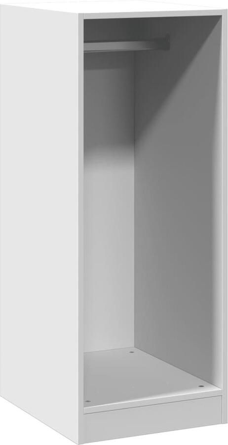 The Living Store Kledingrek Houten Wit 48x41x102 cm Duurzaam en Stevig Kledingkast Houten Kledingkast Wit Kledingkast Garderobe Kleerkasten