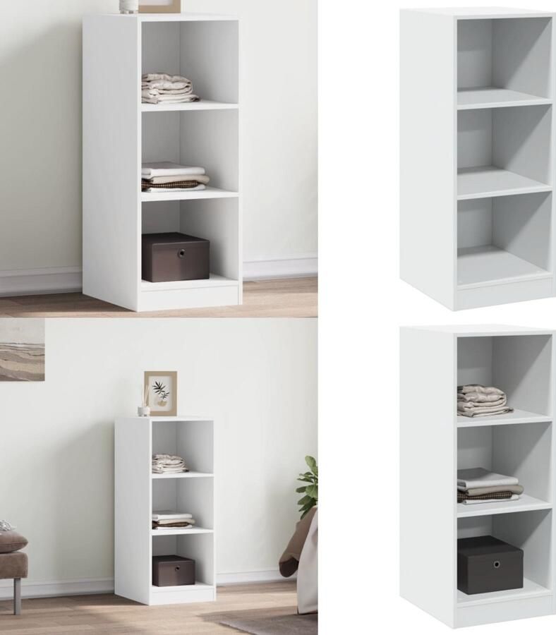 VidaXL Kledingkast 48x41x102 cm bewerkt hout wit Kledingkast Kledingkasten Klerenkast Garderobekast