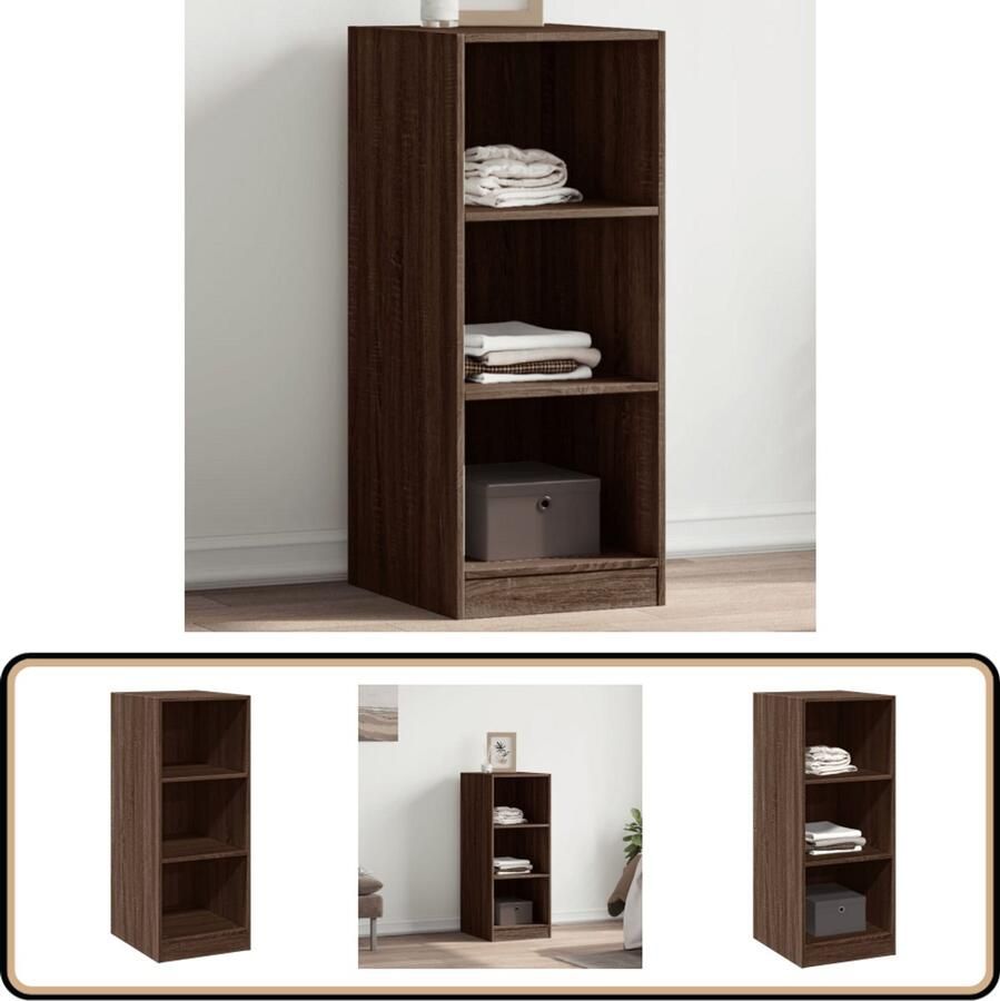 VidaXL Kledingkast 48x41x102 cm Bruin eiken Kledingrek Garderobe Houten Kledingkast Bruine Eiken Kleurtje Opbergkast Interieurdecoratie Stijlvolle Kast