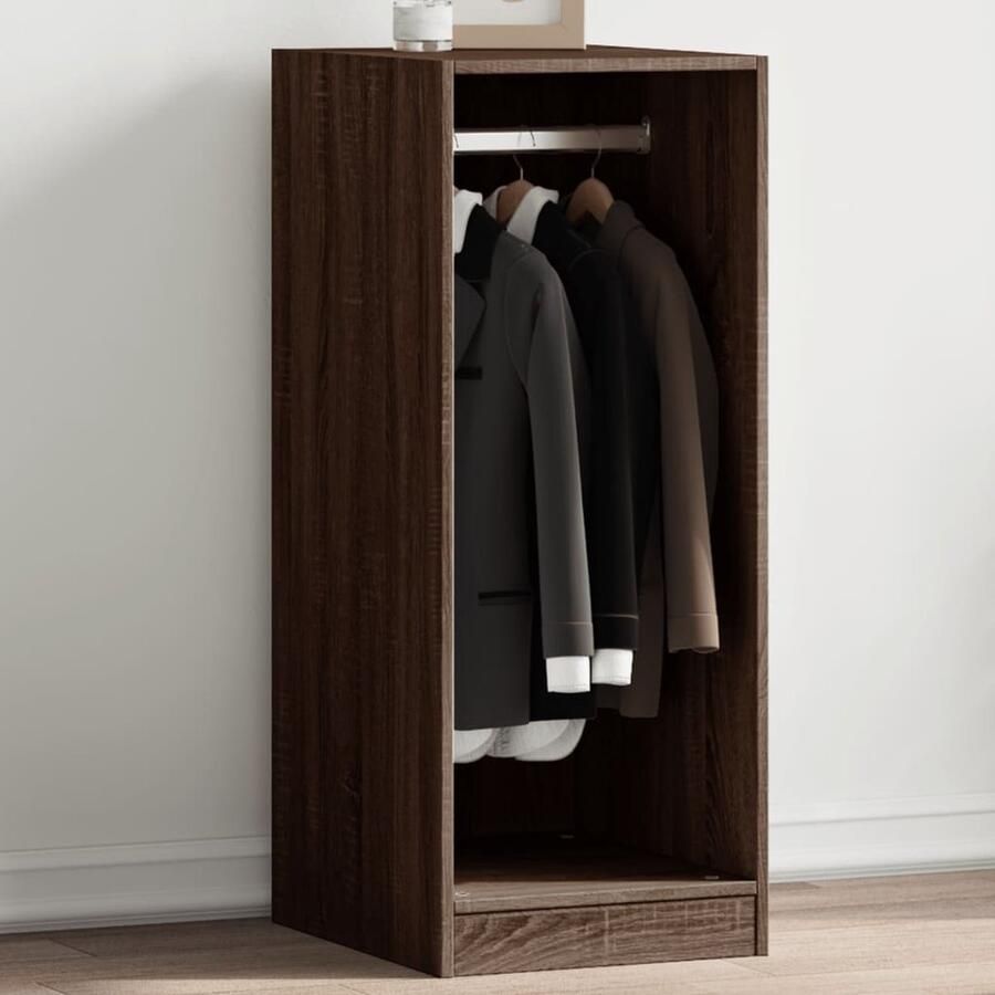 VidaXL Kledingkast 48x41x102 cm Grijs Sonoma Eiken Kledingkast Garderobe Houten Kledingkast Kleding Rek Bergruimte Organisatie Minimalistisch Meubel Grijze Kledingkast - Foto 2