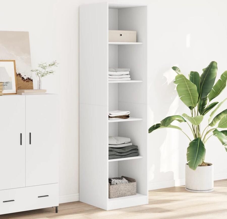 VidaXL -Kledingkast-50x50x200-cm-bewerkt-hout-wit - Foto 3