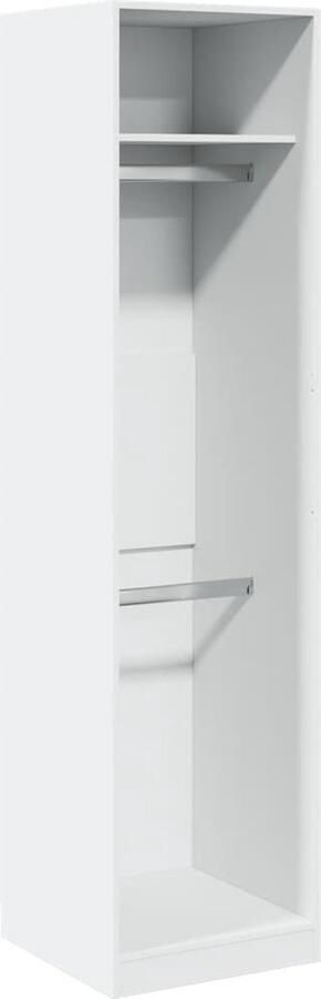 VidaXL -Kledingkast-50x50x200-cm-bewerkt-hout-wit - Foto 4