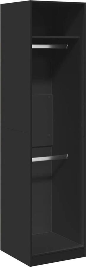 VidaXL Kledingkast 50x50x200 cm bewerkt hout zwart