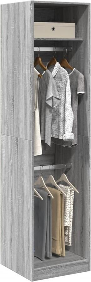 VidaXL Kledingkast 50x50x200 cm Grijs Sonoma Eiken Kledingkast Kledingkasten Klerenkast Garderobekast