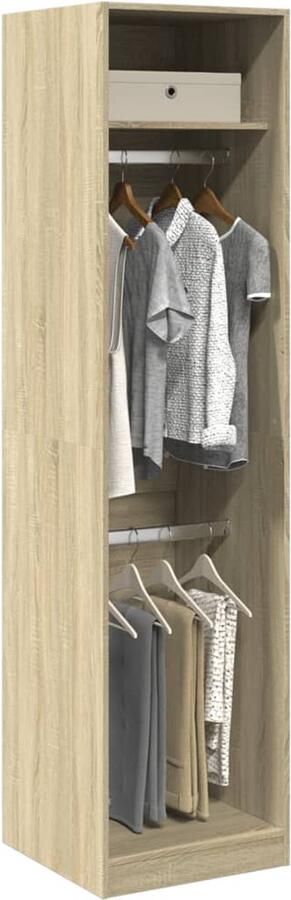 VidaXL Kledingkast 50x50x200 cm Sonoma Eiken Hout Kledingkast Kledingkasten Klerenkast Garderobekast