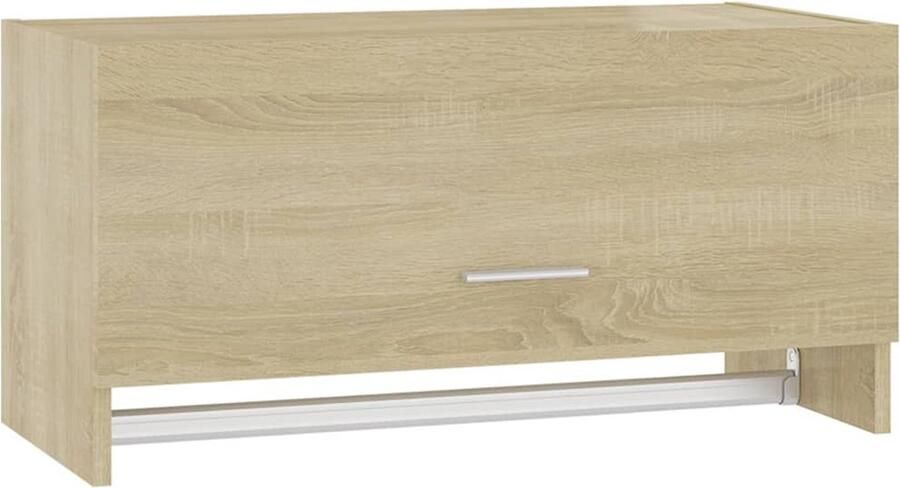 VidaXL Kledingkast 70x32 5x35 cm Sonoma eiken Houten Kast Kledingkast Hangkast Bergruimte Woonkamer Meubilair Slaapkamer Meubilair Bruine Kast Scandinavische Stijl Compact Sonoma Eiken