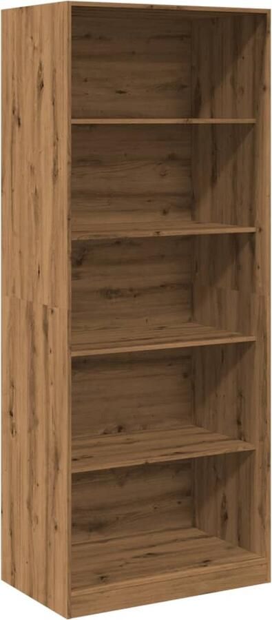 VidaXL Kledingkast 80x50x200 cm bewerkt hout artisanaal eikenkleur