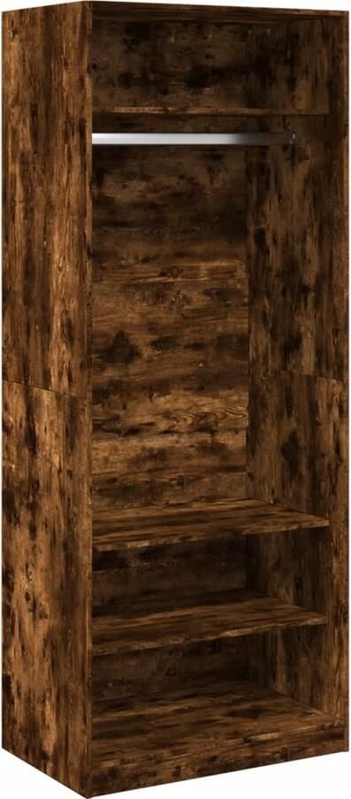 VidaXL Kledingkast 80x50x200 cm bewerkt hout gerookt eikenkleurig