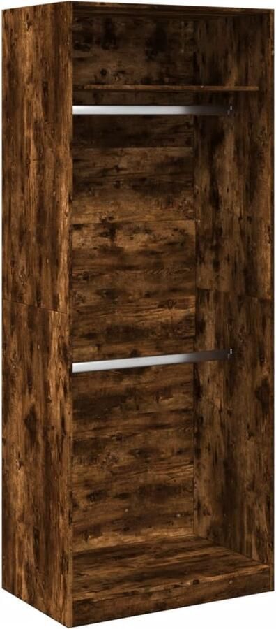 VidaXL Kledingkast 80x50x200 cm bewerkt hout gerookt eikenkleurig