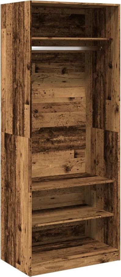 VidaXL Kledingkast 80x50x200 cm bewerkt hout oud hout - Foto 4
