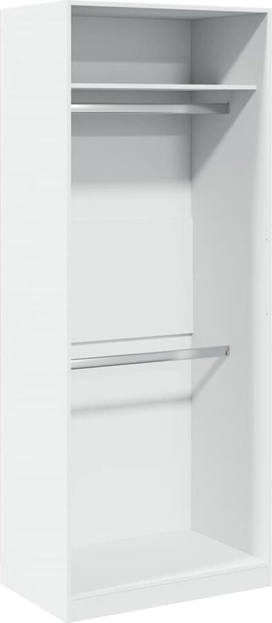 VidaXL Kledingkast 80x50x200 cm bewerkt hout wit