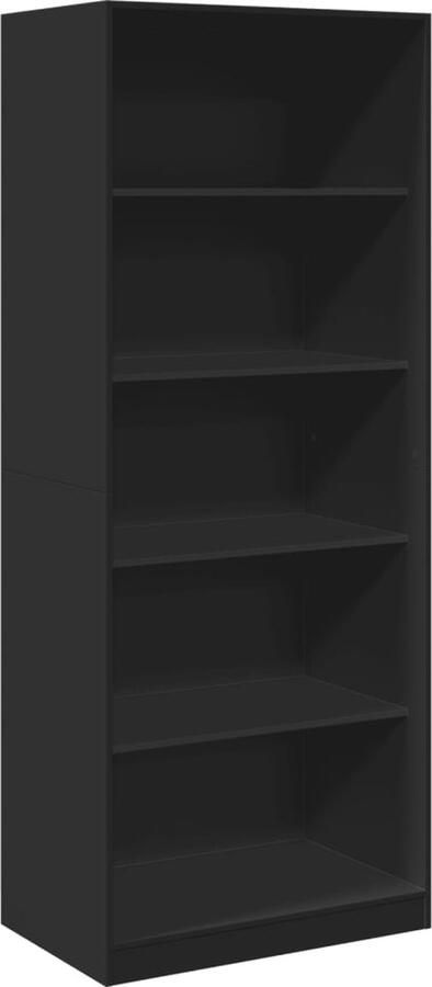 VidaXL Kledingkast 80x50x200 cm bewerkt hout zwart
