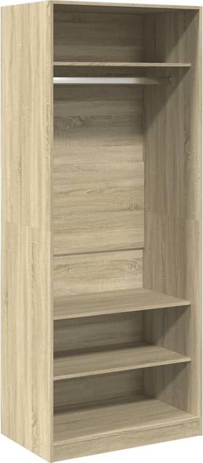 VidaXL Kledingkast 80x50x200 cm sonoma eikenhout Kledingkast Kledingkasten Klerenkast Garderobekast