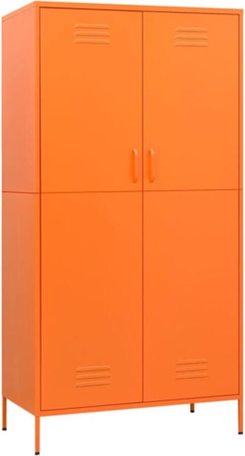 Vida XL Kledingkast 90x50x180 cm staal oranje SKU: V336246 - Foto 2