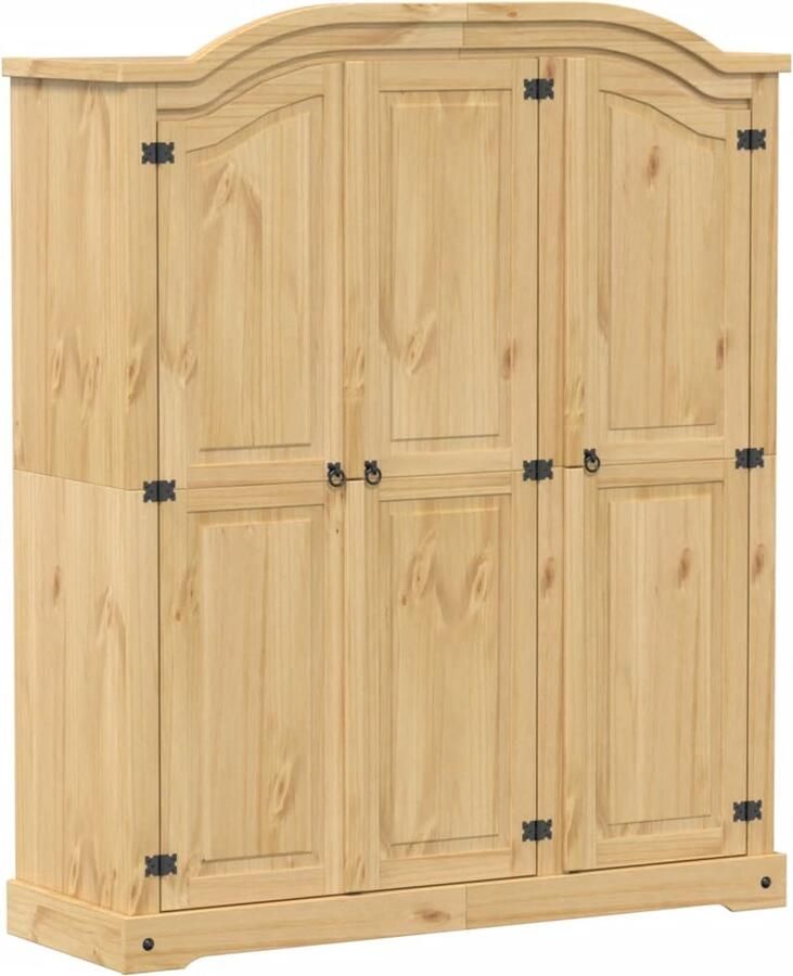 Vida XL vidaXL Kledingkast Corona 151 5x52x186 cm massief grenenhout-VXL-4012158