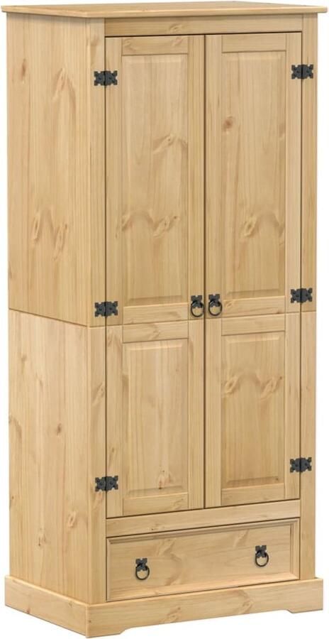 VidaXL -Kledingkast-Corona-76x50x170-cm-massief-grenenhout