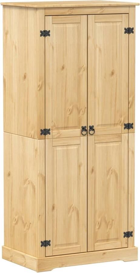 VidaXL -Kledingkast-Corona-76x50x170-cm-massief-grenenhout