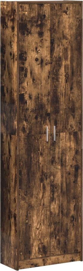 VidaXL Kledingkast Gerookt eiken 55 x 25 x 189 cm Bewerkt hout