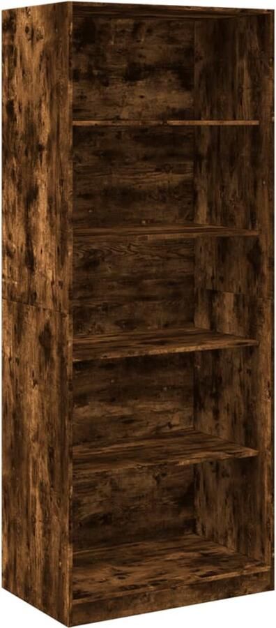 The Living Store Kledingkast 80x50x200 cm bewerkt hout gerookt eikenkleurig Kledingkast Gangkast Houten Kast Bruine Kast Vintage Kast - Foto 2