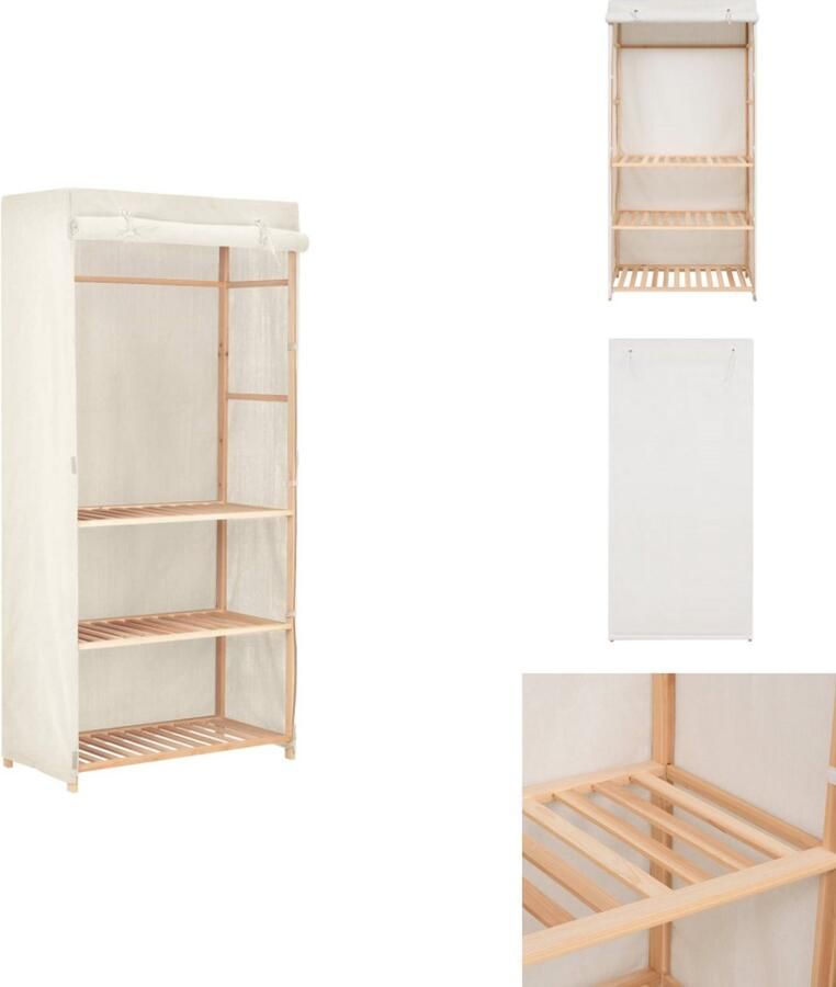 VidaXL Kledingkast Kledingkasten Garderobekast Garderobekasten Kledingkast 3-laags 79x40x170 cm