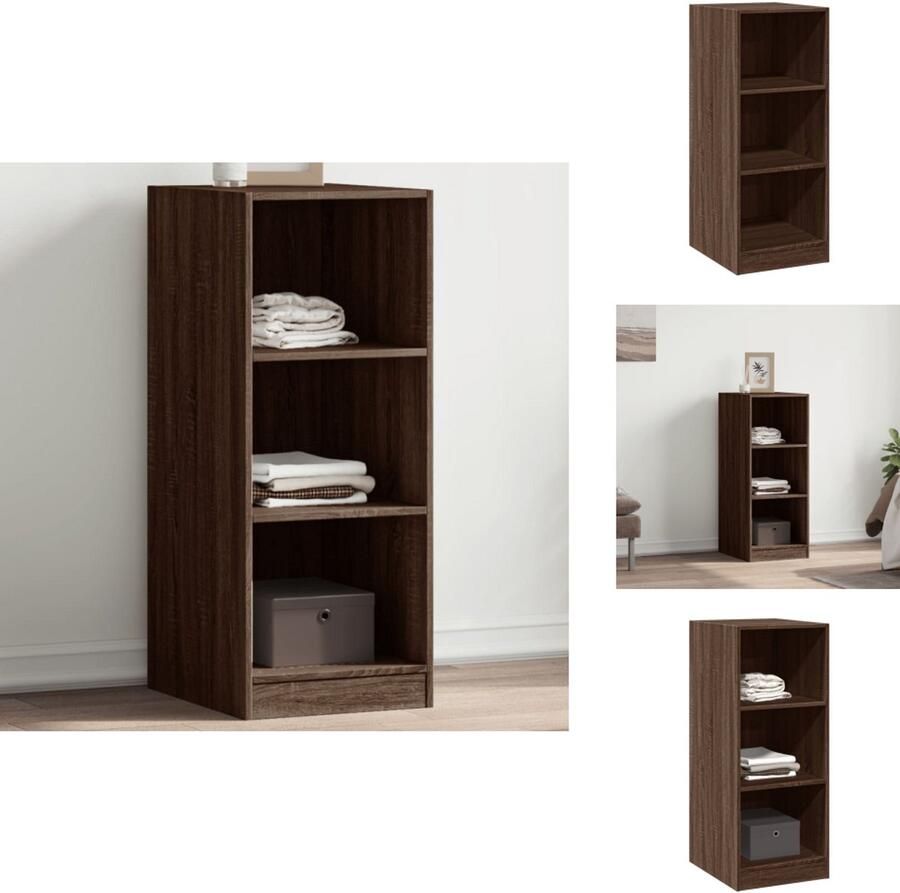 VidaXL Kledingkast Kledingkasten Klerenkast Garderobekast Kledingkast 48x41x102 cm bewerkt hout bruin eikenkleurig