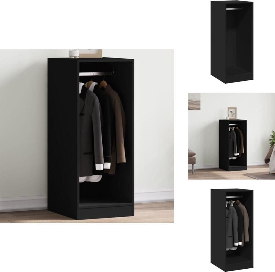 VidaXL Kledingkast Kledingkasten Klerenkast Garderobekast Kledingkast 48x41x102 cm bewerkt hout zwart