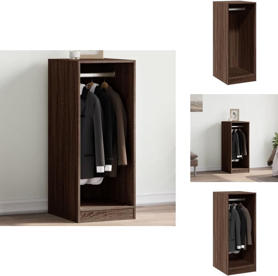 VidaXL Kledingkast Kledingkasten Klerenkast Garderobekast Kledingkast 48x41x102 cm bewerkt hout bruin eikenkleurig