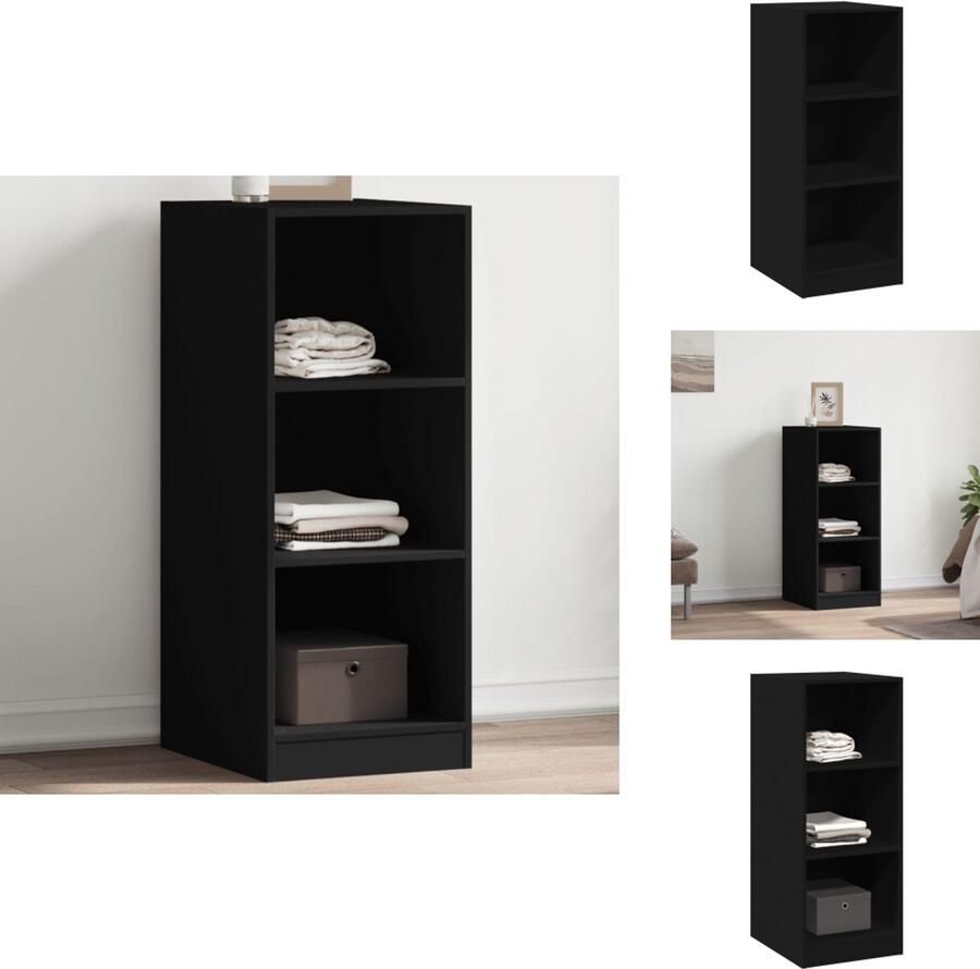 VidaXL Kledingkast Kledingkasten Klerenkast Garderobekast Kledingkast 48x41x102 cm bewerkt hout zwart