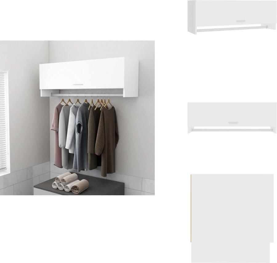 VidaXL Kledingkast Kledingkasten Klerenkast Klerenkasten Kledingkast 100x32 5x35 cm bewerkt hout wit