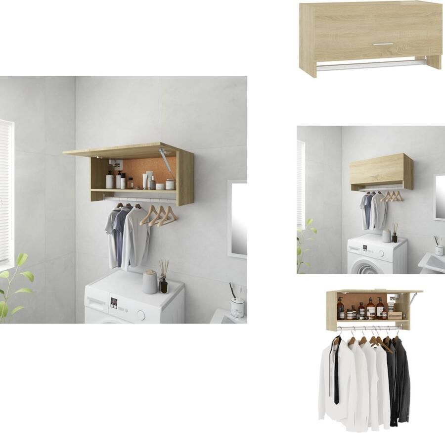VidaXL Kledingkast Kledingkasten Klerenkast Klerenkasten Kledingkast 70x32 5x35 cm bewerkt hout sonoma eikenkleurig